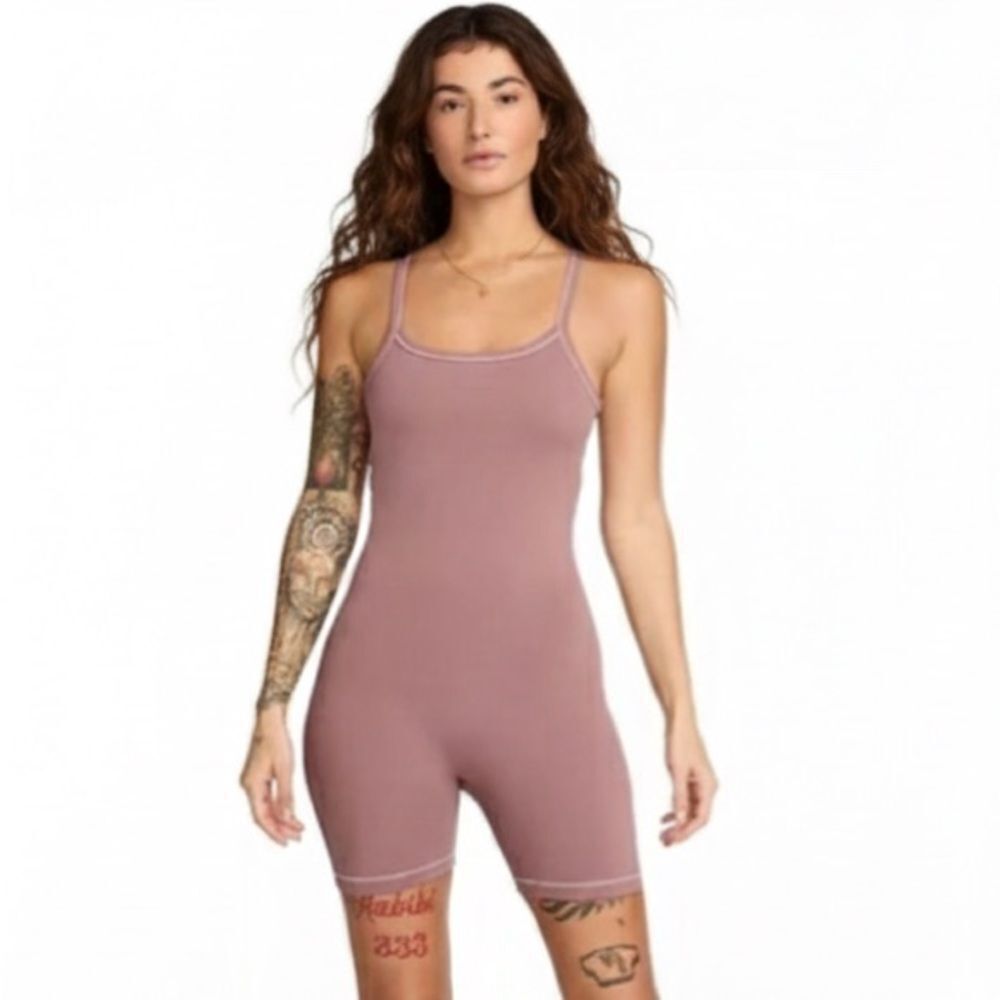 16. Nike Mauve NWT One Dri-Fit Short Bodysuit Smokey Mauve